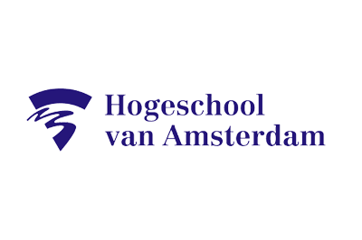Logo van Hogeschool van Amsterdam, opdrachtgever van AI spreker Hendrik van Zwol