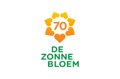 Logo van Nationale Vereniging de Zonnebloem, opdrachtgever van AI spreker Hendrik van Zwol